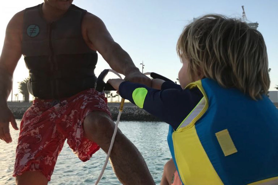 Archie Waterskiing