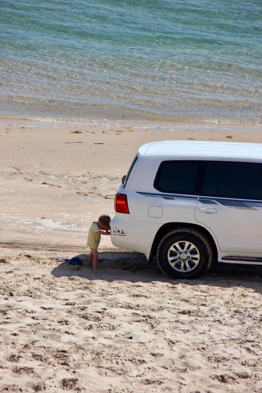 Jack weeing on a land cruiser